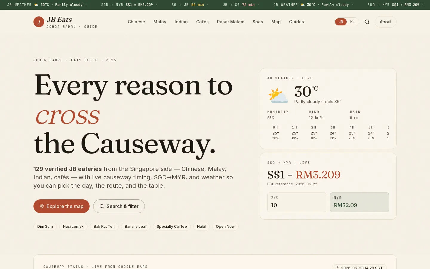 JB Eats — live site preview